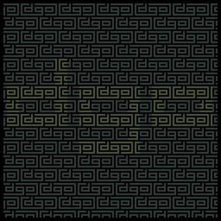 Dark green letters "dgo" repeatedly tiled in a brick pattern on a black background.